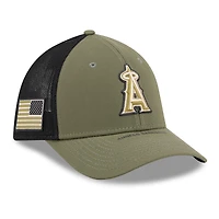 Men's New Era  Olive Los Angeles Angels 2026 Armed Forces Day 39THIRTY M-Crown Flex Hat