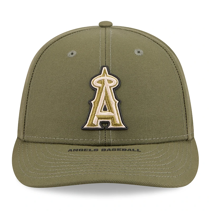 Casquette ajustée New Era 59FIFTY pour homme, couleur olive, Los Angeles Angels, édition spéciale 2026 Journée des forces armées.