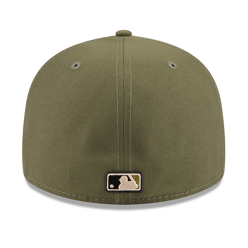 Casquette ajustée New Era 59FIFTY pour homme, couleur olive, Los Angeles Angels, édition spéciale 2026 Journée des forces armées.
