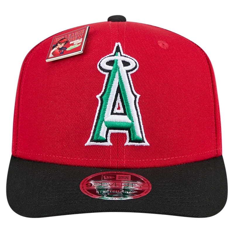 Men's New Era Red/Black Los Angeles Angels 2024 Big League Chew Flavor Pack 9SEVENTY Adjustable Hat