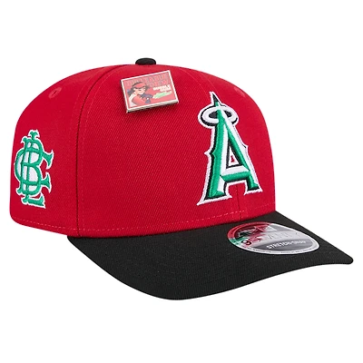 Men's New Era Red/Black Los Angeles Angels 2024 Big League Chew Flavor Pack 9SEVENTY Adjustable Hat