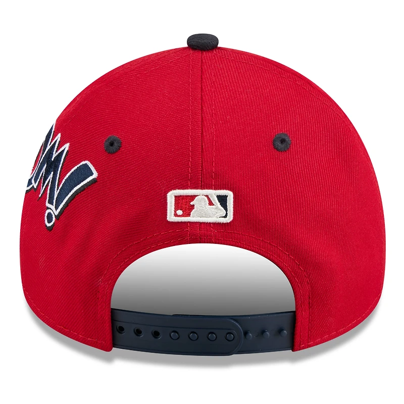 Casquette ajustable New Era rouge/bleu marine Los Angeles Angels 2025 MLB Players' Weekend 9FORTY