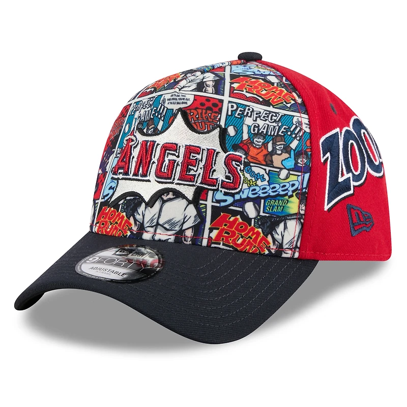 Casquette ajustable New Era rouge/bleu marine Los Angeles Angels 2025 MLB Players' Weekend 9FORTY