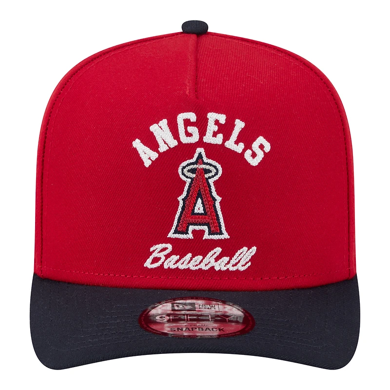 Casquette ajustable New Era rouge/marine Los Angeles Angels 9FIFTY pour homme