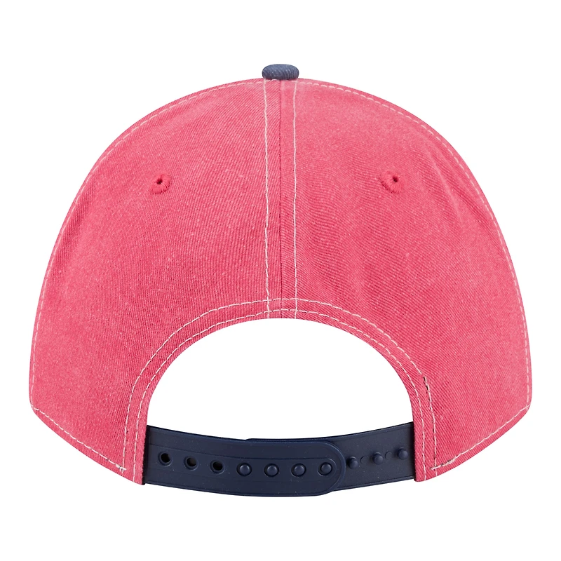 Men's New Era Red/Navy Los Angeles Angels Felt M-Crown 9FORTY Adjustable Hat