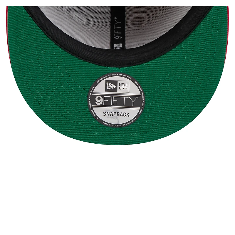 Men's New Era Red/Navy Los Angeles Angels Retro Split Corduroy Snapback Hat