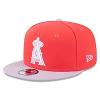 Men's New Era Red/Purple Los Angeles Angels Spring Basic Two-Tone 9FIFTY Snapback Hat
