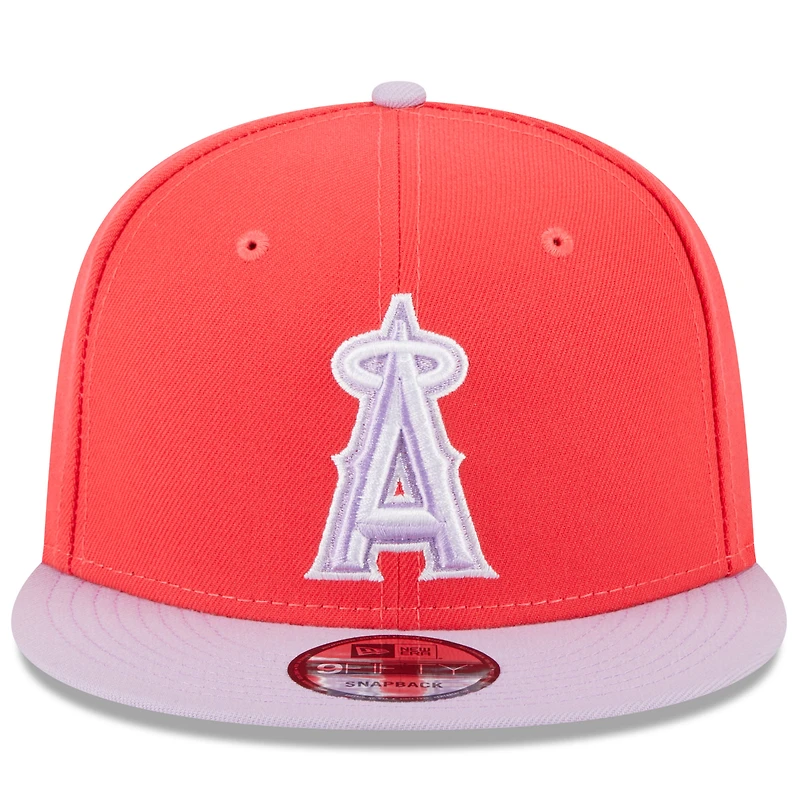 Men's New Era Red/Purple Los Angeles Angels Spring Basic Two-Tone 9FIFTY Snapback Hat
