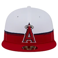 Casquette ajustée 59FIFTY Paint Stroke rouge/blanc pour homme New Era des Los Angeles Angels