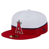 Men's New Era  Red/White Los Angeles Angels Paint Stroke 59FIFTY Fitted Hat