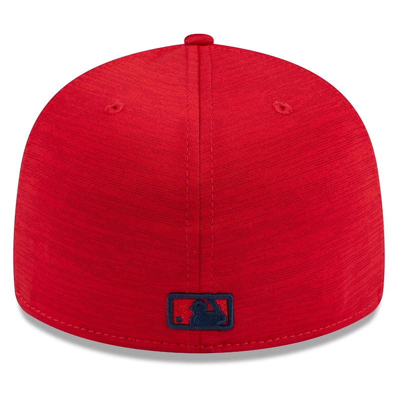 Casquette ajustée 59FIFTY Los Angeles Angels 2024 Clubhouse Low Profile New Era pour homme, rouge
