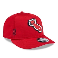 Men's New Era Red Los Angeles Angels 2024 Clubhouse Low Profile 9FIFTY Snapback Hat