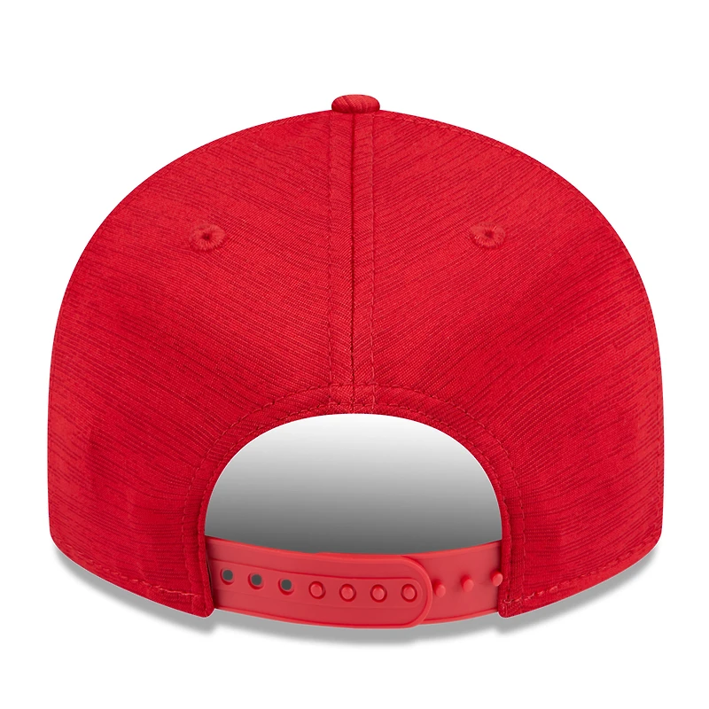 Men's New Era Red Los Angeles Angels 2024 Clubhouse Low Profile 9FIFTY Snapback Hat