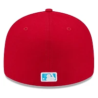 Casquette ajustée 59FIFTY à profil bas pour la fête des pères Los Angeles Angels 2024 New Era rouge hommes