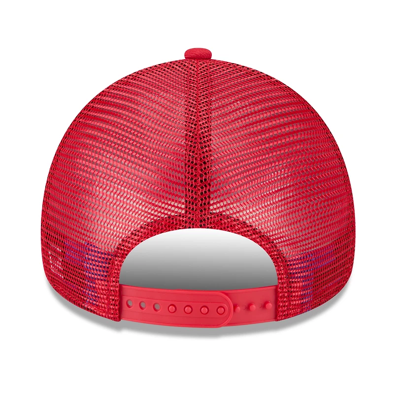 Casquette camionneur ajustable New Era rouge Los Angeles Angels 2025 Big League Chew A-Frame 9FORTY pour homme