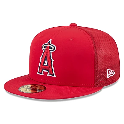 Casquette ajustée New Era rouge Los Angeles Angels 2026 pour homme, modèle 59FIFTY.
