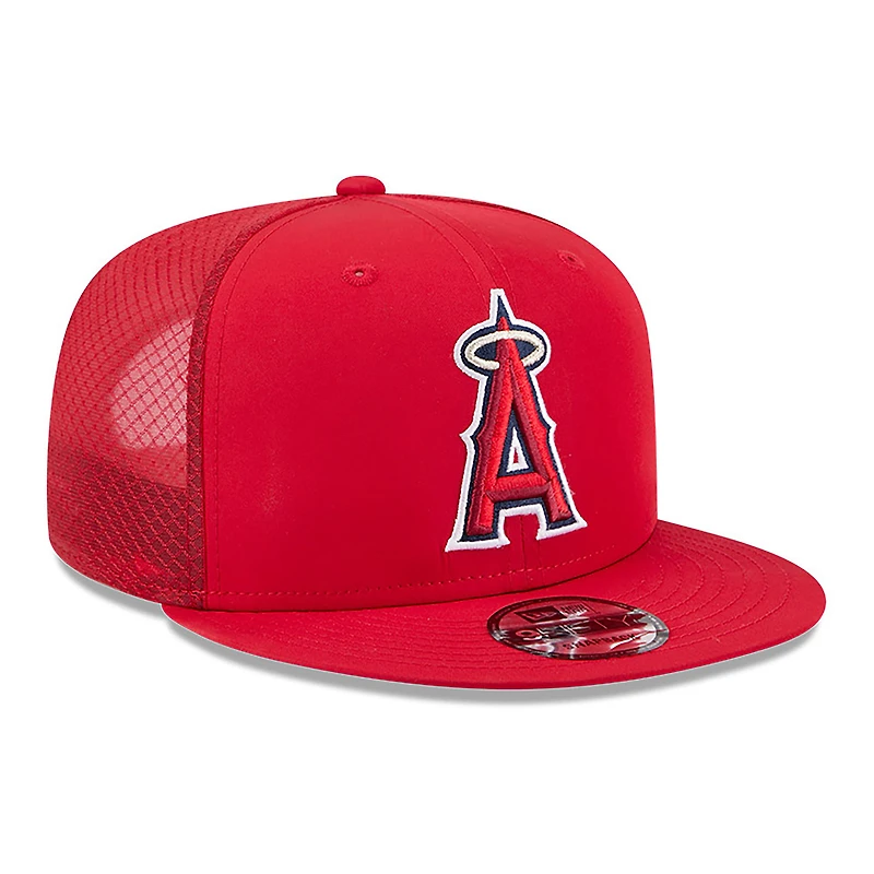 Men's New Era Red Los Angeles Angels 2026 Batting Practice 9FIFTY Snapback Hat
