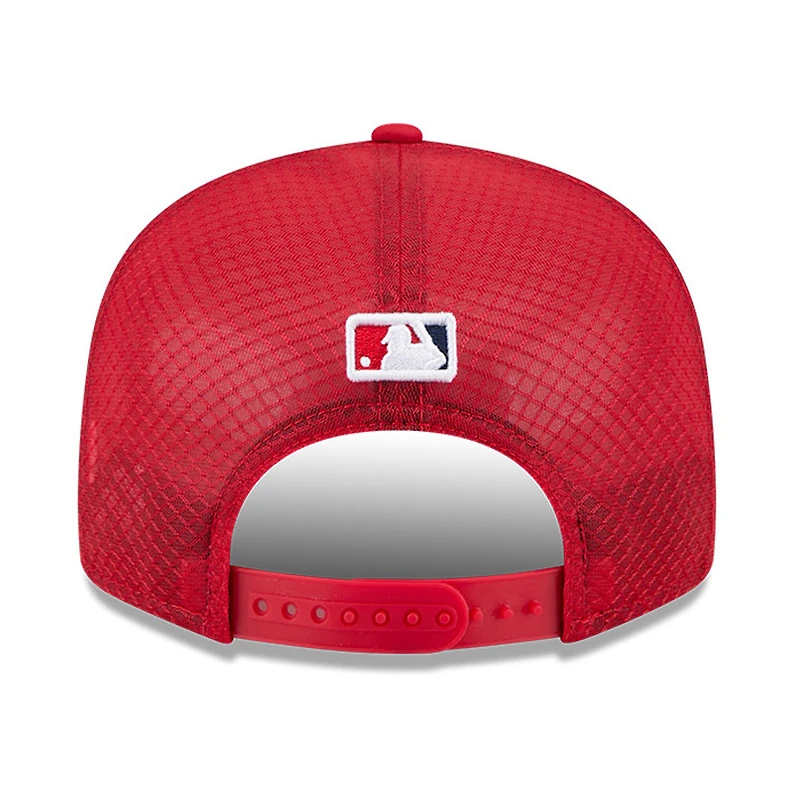 Men's New Era Red Los Angeles Angels 2026 Batting Practice 9FIFTY Snapback Hat