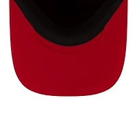 Men's New Era Red Los Angeles Angels 2026 Batting Practice Apex 9FORTY Adjustable Trucker Hat