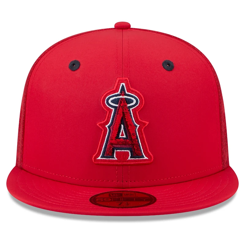 Men's New Era Red Los Angeles Angels 2026 MLB All-Star Game Workout 59FIFTY Fitted Hat