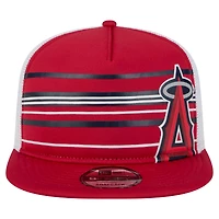 Men's New Era  Red Los Angeles Angels 9FIFTY A-Frame Trucker Snapback Hat