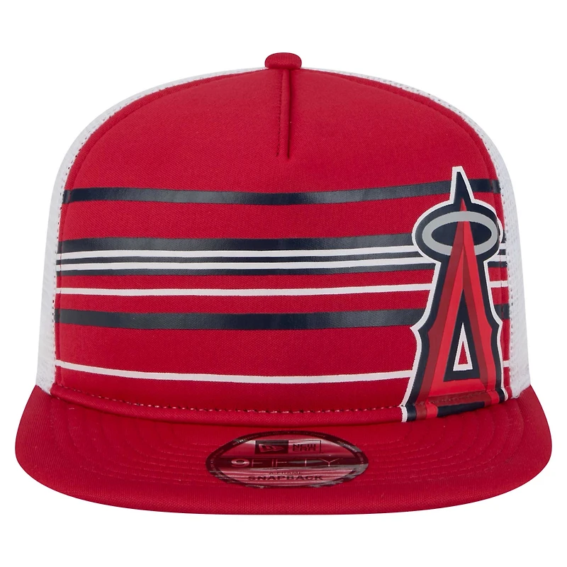 Casquette snapback rouge Los Angeles Angels 9FIFTY A-Frame Trucker de New Era pour homme