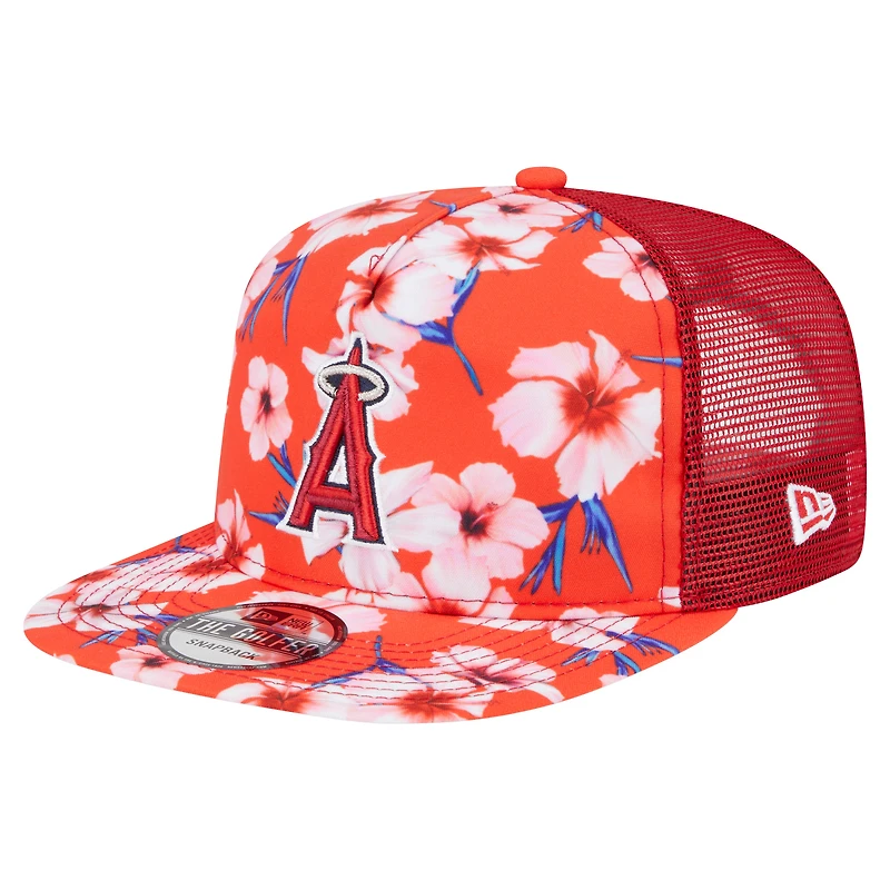 Casquette snapback rouge à motif aventure Los Angeles Angels de New Era pour homme