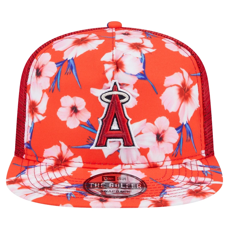 Casquette snapback rouge à motif aventure Los Angeles Angels de New Era pour homme