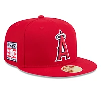 Casquette ajustée 59FIFTY rouge des Los Angeles Angels pour homme de New Era, modèle Hall of Fame