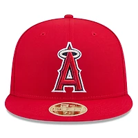 Casquette ajustée 59FIFTY rouge des Los Angeles Angels pour homme de New Era, modèle Hall of Fame