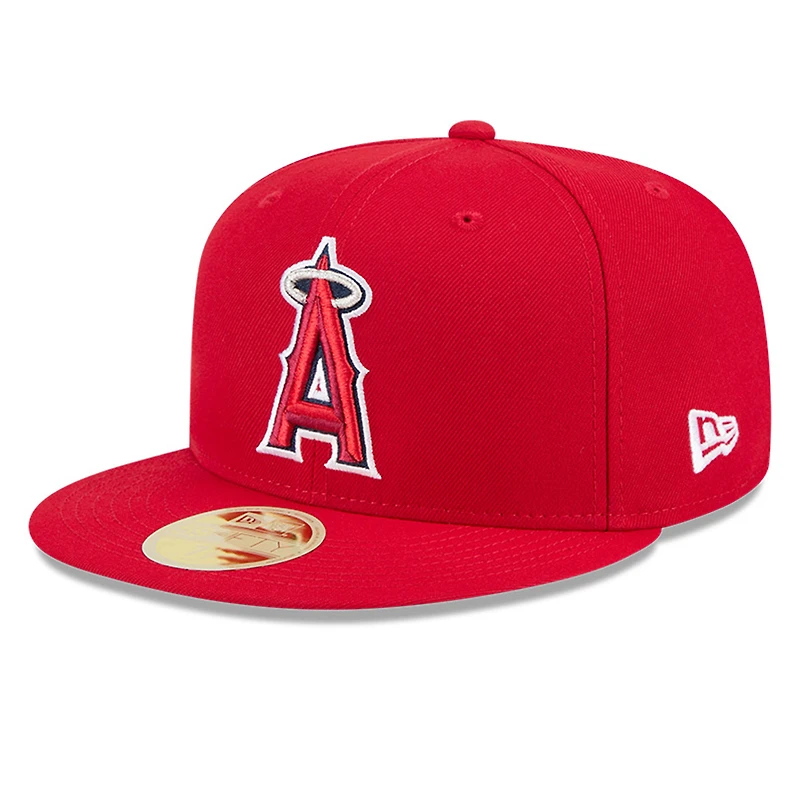 Casquette ajustée 59FIFTY rouge des Los Angeles Angels pour homme de New Era, modèle Hall of Fame