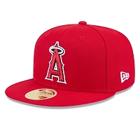 Casquette ajustée 59FIFTY rouge des Los Angeles Angels pour homme de New Era, modèle Hall of Fame