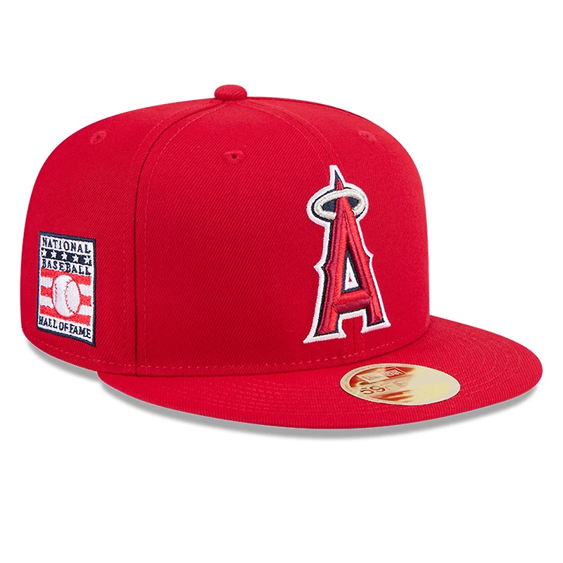 Casquette ajustée 59FIFTY rouge des Los Angeles Angels pour homme de New Era, modèle Hall of Fame