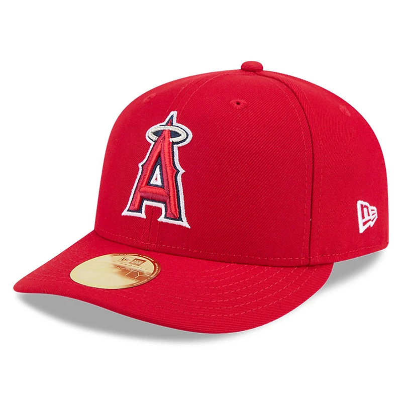Casquette ajustée à profil bas New Era rouge Los Angeles Angels 59FIFTY pour homme