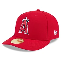 Casquette ajustée à profil bas New Era rouge Los Angeles Angels 59FIFTY pour homme