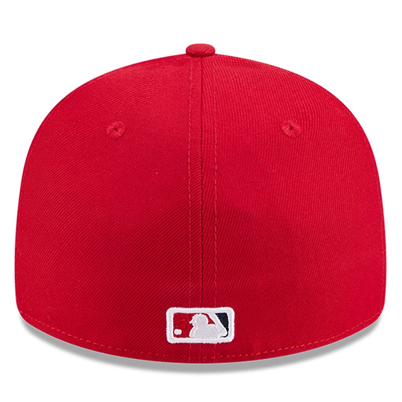 Casquette ajustée à profil bas New Era rouge Los Angeles Angels 59FIFTY pour homme