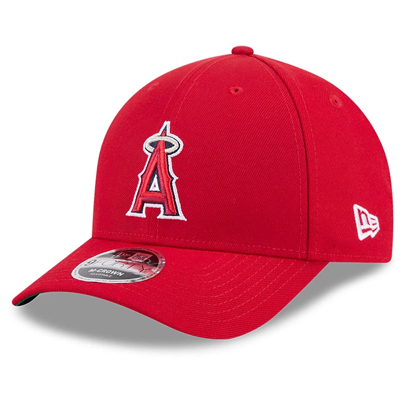 Casquette ajustable 9FORTY M-Crown rouge New Era pour homme, motif Temple de la renommée du baseball des Los Angeles Angels