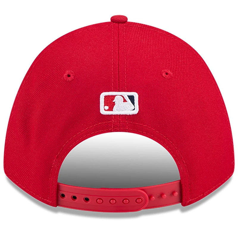 Casquette ajustable 9FORTY M-Crown rouge New Era pour homme, motif Temple de la renommée du baseball des Los Angeles Angels