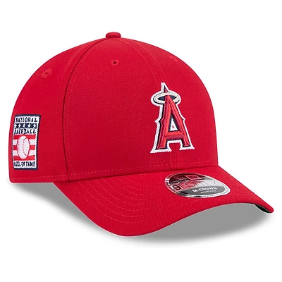 Casquette ajustable 9FORTY M-Crown rouge New Era pour homme, motif Temple de la renommée du baseball des Los Angeles Angels