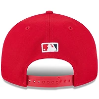 Casquette ajustable New Era rouge 9FIFTY pour homme, motif Temple de la renommée du baseball des Los Angeles Angels, couronne rétro