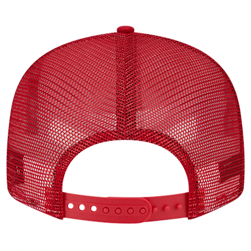 Men's New Era Red Los Angeles Angels Bikini Bottom Trucker 9FIFTY Snapback Hat