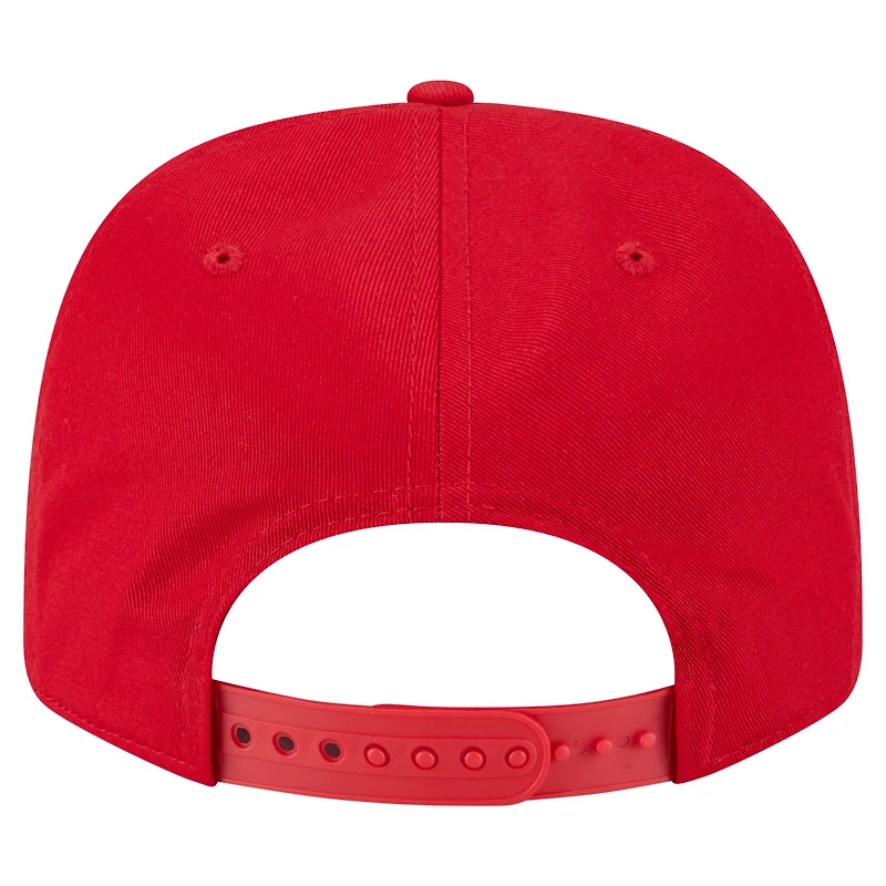 Casquette extensible à bouton-pression New Era rouge Los Angeles Angels Circle Patch 9SEVENTY pour homme