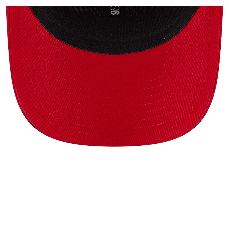 Casquette extensible à bouton-pression New Era rouge Los Angeles Angels Circle Patch 9SEVENTY pour homme
