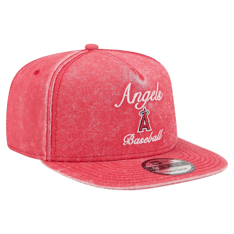 Men's New Era Red Los Angeles Angels City Slogan A-Frame 9FIFTY Snapback Hat
