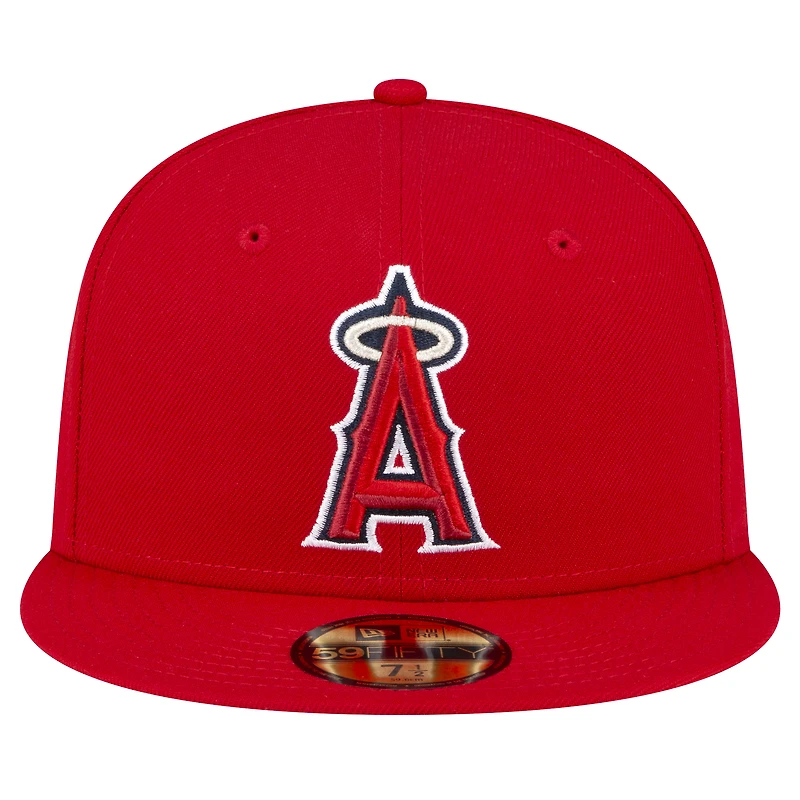 Casquette ajustée 59FIFTY rouge New Era pour homme de la collection Game Authentic On Field des Los Angeles Angels