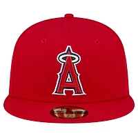 Casquette ajustée 59FIFTY rouge New Era pour homme de la collection Game Authentic On Field des Los Angeles Angels