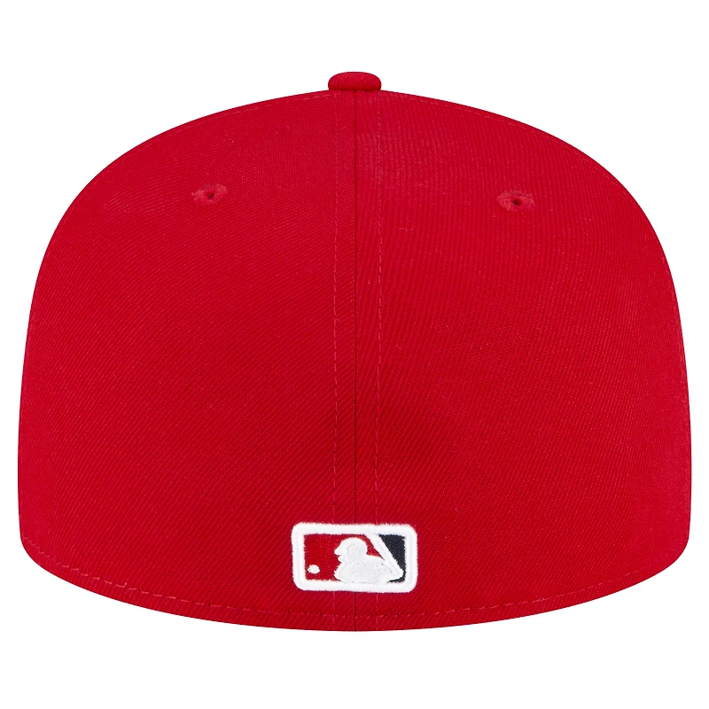Casquette ajustée 59FIFTY rouge New Era pour homme de la collection Game Authentic On Field des Los Angeles Angels