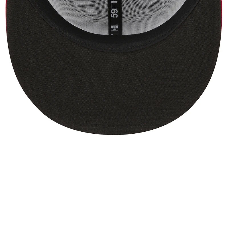 Casquette ajustée 59FIFTY rouge New Era pour homme de la collection Game Authentic On Field des Los Angeles Angels