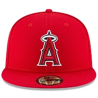 Men's New Era Red Los Angeles Angels Game Authentic Collection On-Field 59FIFTY Fitted Hat