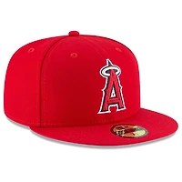 Men's New Era Red Los Angeles Angels Game Authentic Collection On-Field 59FIFTY Fitted Hat